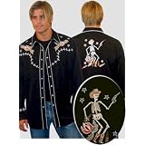 BONES Mens Embroidered Rockabilly Western Shirt by Scully by Scully;AJ's Western Wear
