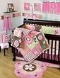 Sumersault Megan 4 Piece Crib Set, Peach