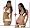 Doppelpack!!! Heißer Push Up Triangel - Bikini in schwarz - weiss - leo und edler Push Up Triangel - Bikini in weiß - gold ( 651 Stella )