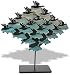 Fish Bird Sky Tessellation by Escher