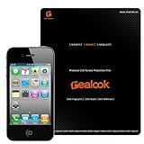 REALOOK Apple iPhone 4 Crystal Clear Premium LCD Screen Protector (Front an ....