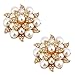 ELEGANTPARK Fashion Shoe Clips for Pumps Pearl Rhinestone Flower Crystal Party Wedding Shoe Accessories Clips