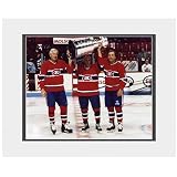 Photo File Montreal Canadiens Jean Beliveau, Maurice Richard & Guy Lafleur 8X10 Matted Photo
