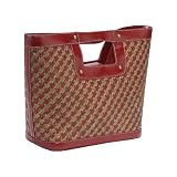 Magid Herringbone Matte Cut Out Tote,Red/Natural,one size Reviews Magid Herringbone Matte Cut Out Tote,Red/Natural,one size Reviews