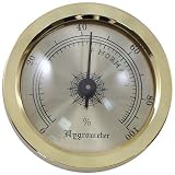 Gold Bezel Round Analog Hygrometer