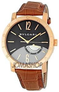 Bvlgari Rose Gold Anthracite Automatic Mens Watch BBP41BGL