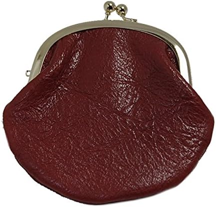 Nep Men's Made in Japan Tochigi Leather Change Purse with Clasp 20181 Wine