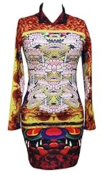 Sexy Cotton/Polyester Slit Vintage Long Sleeves  Dress