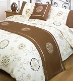 Titania Brown King Size Duvet Cover Complete Set
