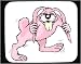 Decorated Mouse Pad with angry, frustration, rabbit, animal, hare, bunny, anger