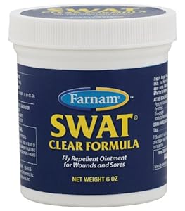 Farnam SWAT Fly Repellent Ointment for Horses, Clear Formula, 6-Ounce