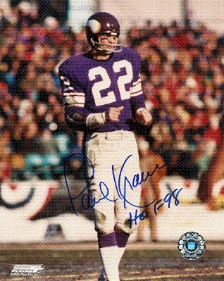 Autographed/Hand Signed Paul Krause 8x10 Photo - Minnesota Vikings