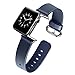 J&D Compatible for Apple Watch Series 1/2/3/4 42mm Modern Series Leather Strap Replacement Wrist Band with Metal Clasp Adapter for 42mm Series 1/2/3/4, Blue