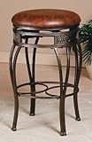 30"H Montello Old Steel Finish Swivel Counter Stool