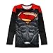 Men's Compression Long Sleeve Running Fitness Workout Base Layer Shirt (XL, SuperRed)