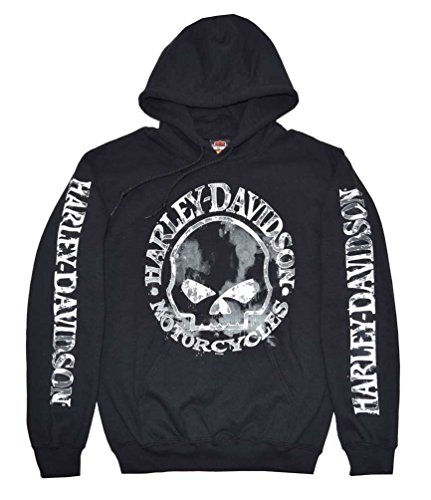 Harley-Davidson Men's Sweatshirt Willie G Skull H-D Pullover Black 30296648