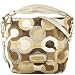 Coach Kristin Op Art Sequin Graphic Shoulder Hobo Bag Tote 14860 Khaki