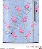 Sony PS3 Skin Flamingos on Blue