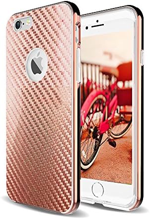 iPhone 6 Case, Slim fit Sinabro Premium [Carbon film Hybrid Bumper] Cover [Dual protection Series] for Apple case iPhone 6, 6s (New) (Rosegold)