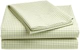 Pinzon Kids Gingham Full Sheet Set, Light Green