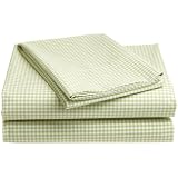 PinzonKidsGinghamQueenSheetSet,LightGreen