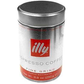 illy Medium Roast Fine Grind Ground Coffee for Espresso 8.8-oz.