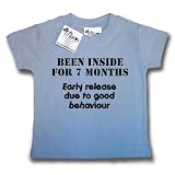 Dirty Fingers - Been Inside for 7 months... - Premature Baby & Toddler T-shirt 0-6 months, Blue