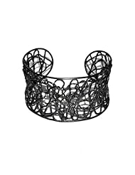 Sterling Silver Black Rhodium New Fashion Cuff Females Bangle Jewelry