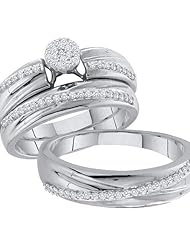 0.40CTW-DIA MICRO-PAVE TRIO SET