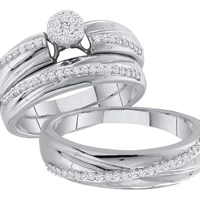 Cheap Girls Jewelry 0.40CTW-DIA MICRO-PAVE TRIO SET For Sale Cheap Girls Jewelry 0.40CTW-DIA MICRO-PAVE TRIO SET For Sale