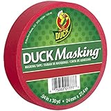 Duck Masking 240818 Red Color Masking Tape, .94-Inch by 30 Yards