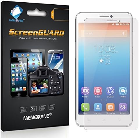 6 x Membrane Screen Protectors for Lenovo S850 - Crystal Clear (Glossy), Retail Package, Installation Kit