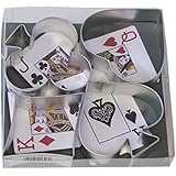 R & M Ace, Club, Diamond Heart Suit 4 Piece Cookie Cutter Set with Gift Box