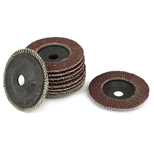 4-inch x 5/8-inch Sanding Flap Disc Grinding Wheel 320 Grit 10 Pcs