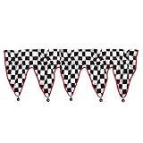 Checker Board Car Racing Window Valance