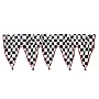 Checker Board Car Racing Window Valance