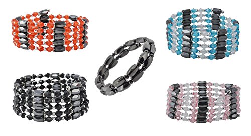 Magnetic Simulated Hematite Beaded Necklace Anklet Wrap Bracelet