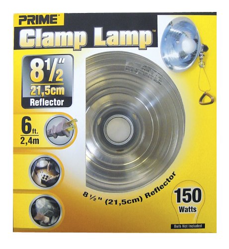 Prime CL050506 Reflector Clamp Lamp with 6-Feet 18/2 SPT-2 Cord, 8.5-Inch On Sale
