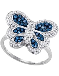 0.71CTW-DIA BUTTERFLY RING