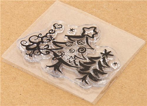 Imagen 3 de Bonitas pegatinas de gel con árboles de Navidad decorados