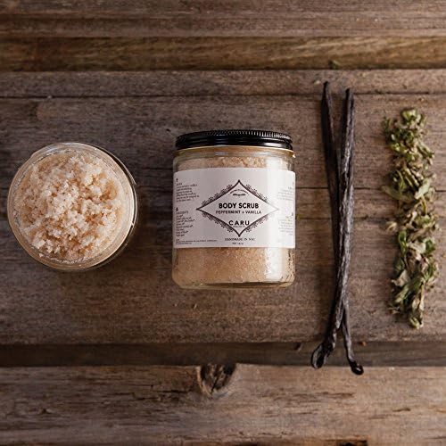 Caru Skincare - Organic Sea Salt & Cane Sugar Body Scrub (Peppermint + Vanilla)