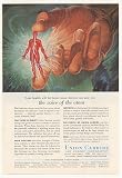 1955 Union Carbide Atoms Radioisotopes Bloodstream Print Ad