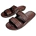 Brown Rubber Slide on Sandal Slippers Double Strap, Dark Brown Hawaii Sandal (8)
