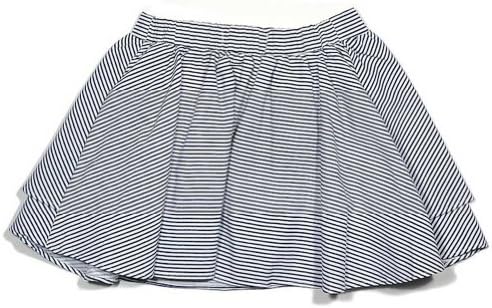 Halabaloo Striped Bow Skirt in Blue & White-4T