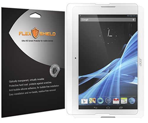 Acer Iconia One 10 Screen Protector [5-Pack][B3-A20], Flex Shield - Ultra Clear Japanese PET Film with Lifetime Warranty - Bubble-Free HD Clarity with Anti-Fingerprint & Scratch Resistance