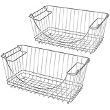 Pro-Mart DAZZ Medium Stacking Baskets, Chrome, Set of 2