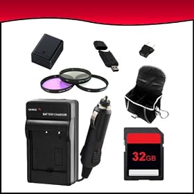 Essential Accessory Bundle Combo Kit for Canon VIXIA HF M50, HF M500, HF M52 Full HD Camcorders includes (BP 727 Battery Pack, BP 727 Charger, 32GB SD Memory Card, Carrying Case, USB SD Card Reader, Ultra Violet + Circular Polarizer + Fluorescent)