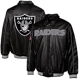 Oakland Raiders Faux Leather Full-Zip Varsity Jacket