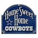 NFL Dallas Cowboys 10-by-11 inch Wood "Home Sweet Home" Sign