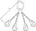 Pewag - 16G63QOS/5-5 ft. Oblong, Sling Hook Chain Sling, Grade 63 Stainless Steel, Number of Sling Legs: 4